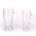 New Creative Glass Water Cup with Handle Family Fashion Simple Football Beer Bottle Party Single Layer Big Drink Cup